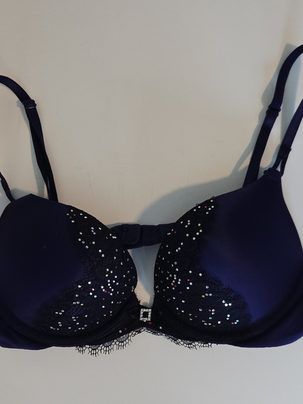Victoria's Secret Navy Sequin Push-Up Bra